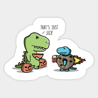 Dinosaur Trick or Treating Sticker